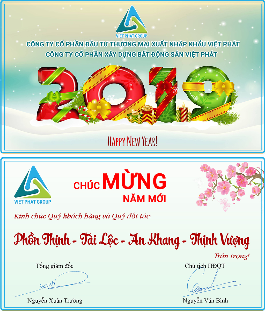 Thư chúc mừng năm mới 2019