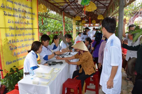 Hoạt động “đền ơn đáp nghĩa” tại chùa Linh Ứng huyện Kiến Thụy ngày 20/7/2017